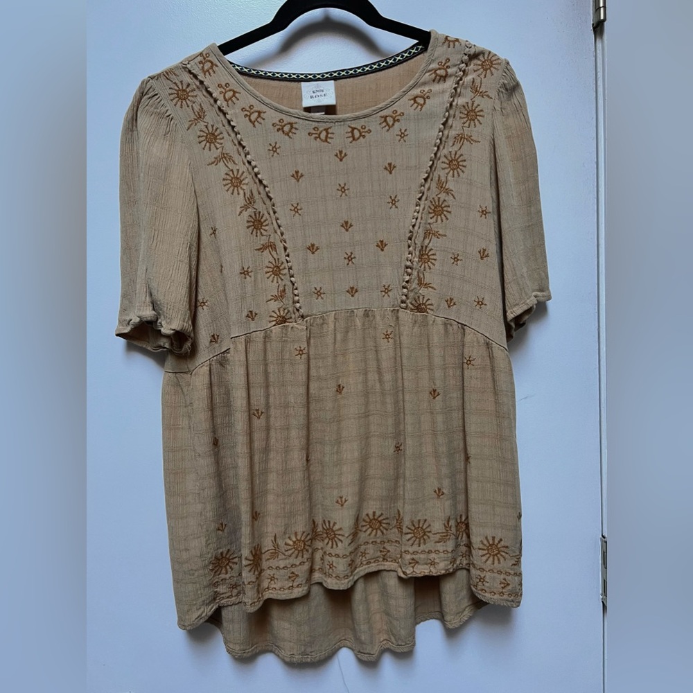 Knox Rose gold shirt size L